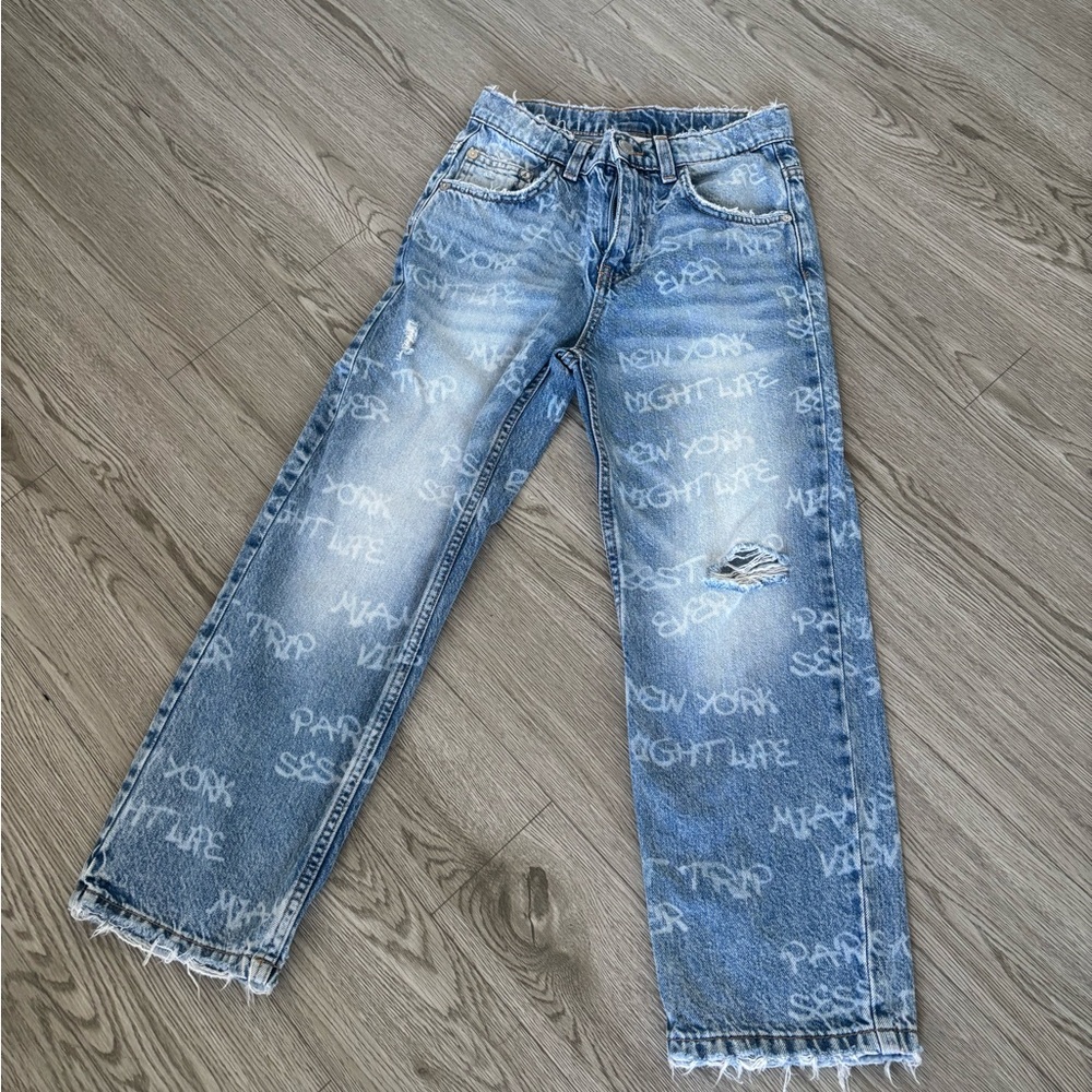 5/$25✨Zara Boy Graphic Jeans